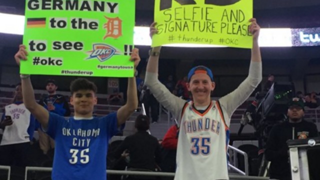 Fans travel from Germany to Detroit to watch Durant sit out