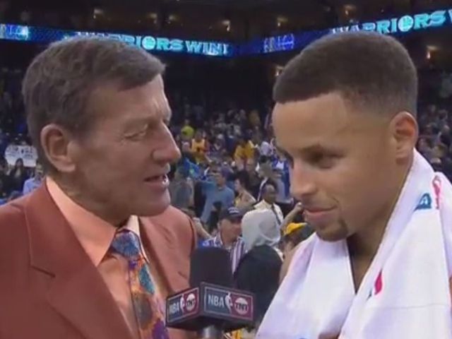 VIDEO: Curry tells Sager he's an inspiration to Warriors
