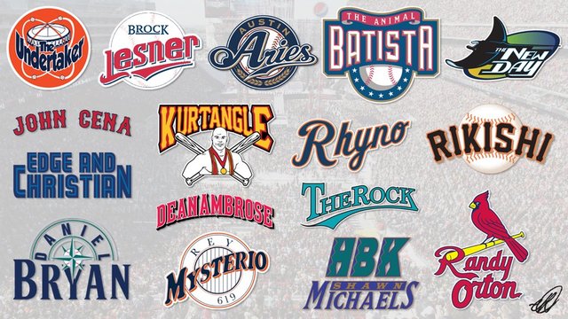 PHOTOS: MLB team logos redesigned as WWE superstars