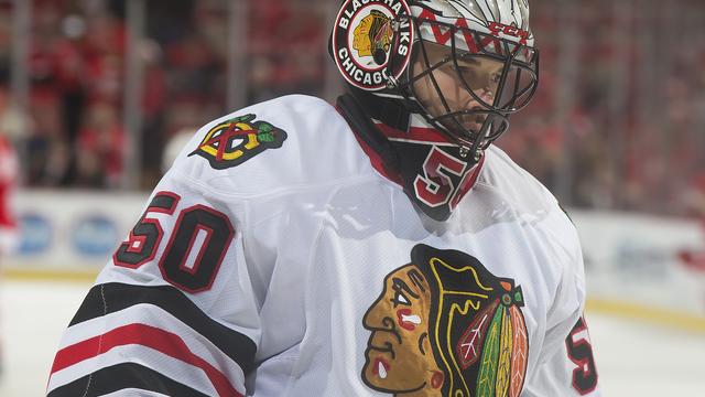 Blackhawks searching for backup as Crawford falls ill