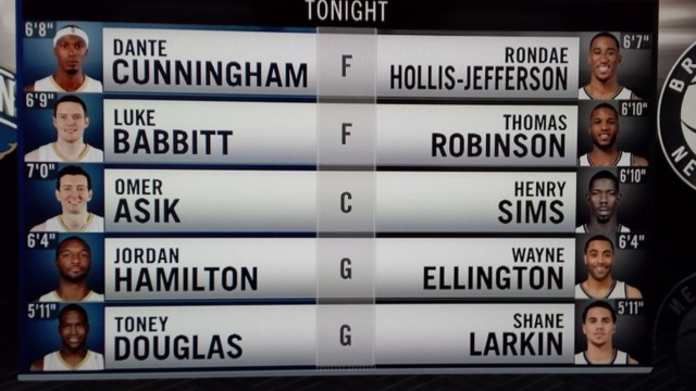 Pelicans-Nets starters average just 62.3 points combined