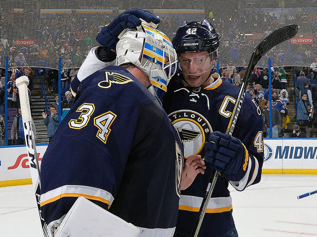 Blues' Allen, Backes out for rest of regular season with lower-body injuries