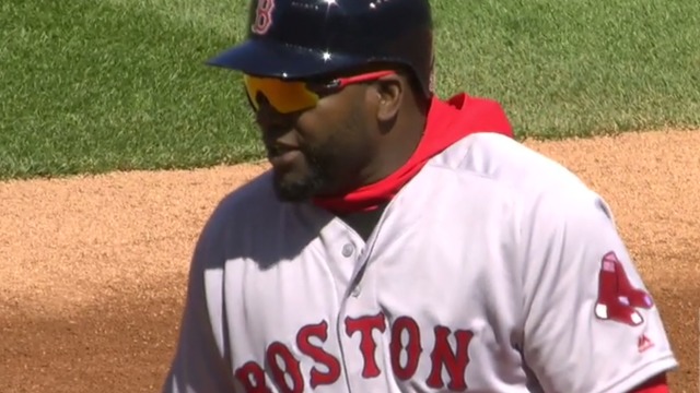 Ortiz rocks hoodie underneath Red Sox jersey