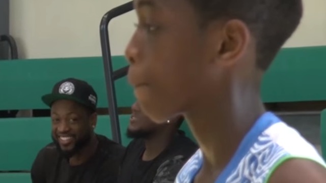 VIDEO: Dwyane Wade's son shows off skills on the hardwood