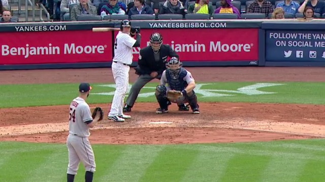 Purple and green dragons attend Yankees game