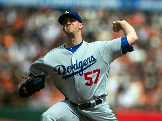 Dodgers' scoreless streak ends 1 inning shy of MLB record