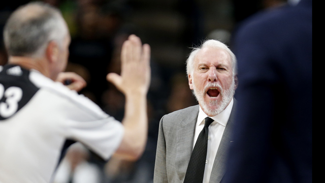 Popovich calls timeout 59 seconds into game vs. Warriors