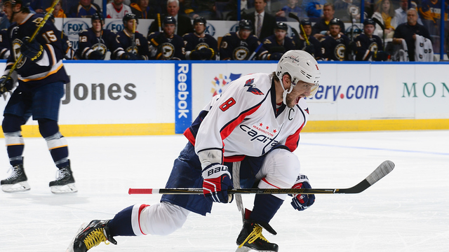 Ovechkin hits 50-goal mark with hat trick vs. Blues