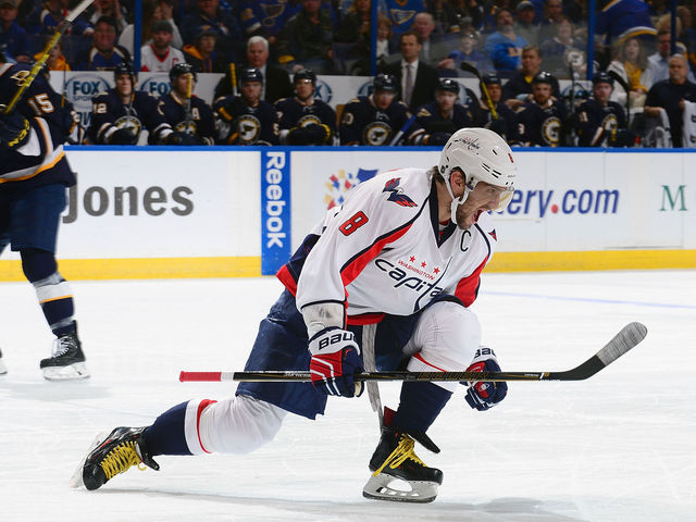 Ovechkin hits 50-goal mark with hat trick vs. Blues