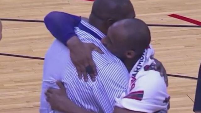 VIDEO: Kobe receives dream embrace from Olajuwon