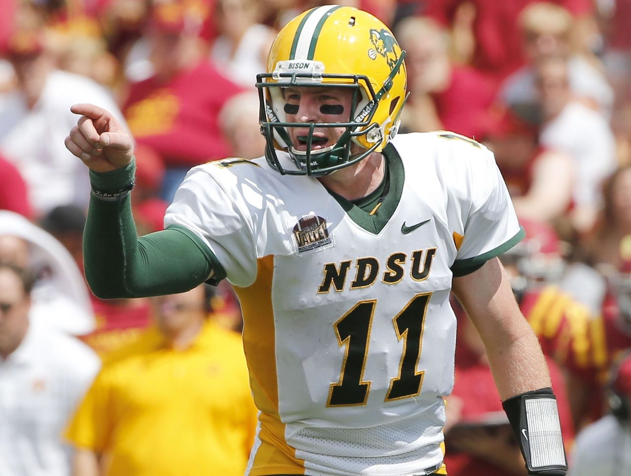 Wentz shows love to alma mater after Bison's upset over Iowa