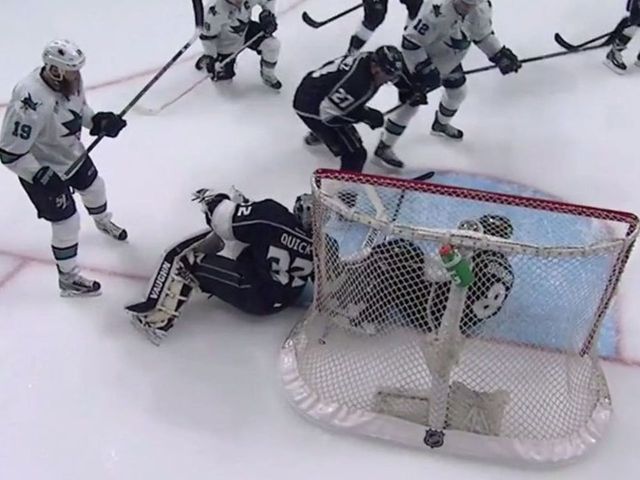 Doughty sprawls out in crease to rob Sharks of another goal