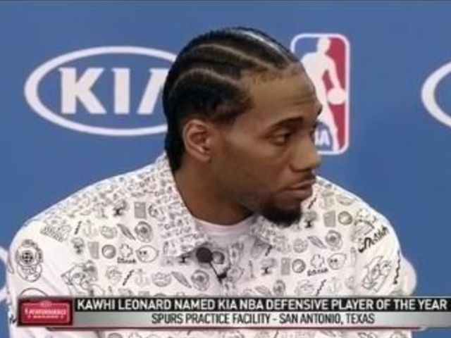 Kawhi Leonard can't contain excitement over winning DPOY