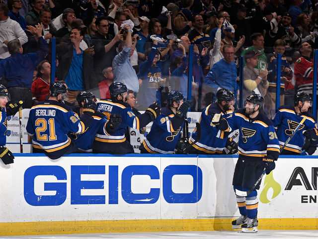 Blues' Brouwer jokes he would've quit hockey if he didn't convert winner