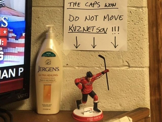 Superstitious firefighters believe figurine is key to Capitals' playoff success