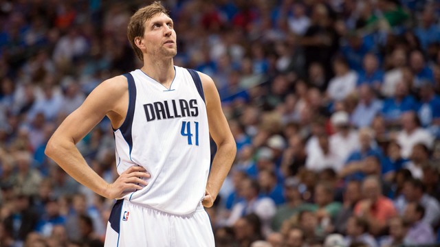 Nowitzki leaps at another opportunity to make fun of his regression