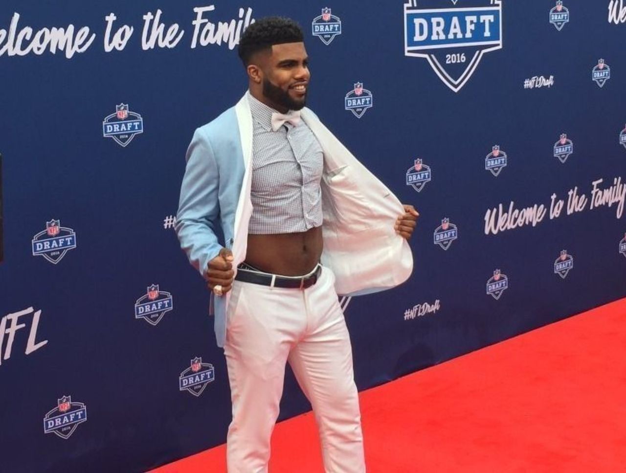 Ezekiel Elliott Skin-Baring Outfit Turns Heads at NFL Draft