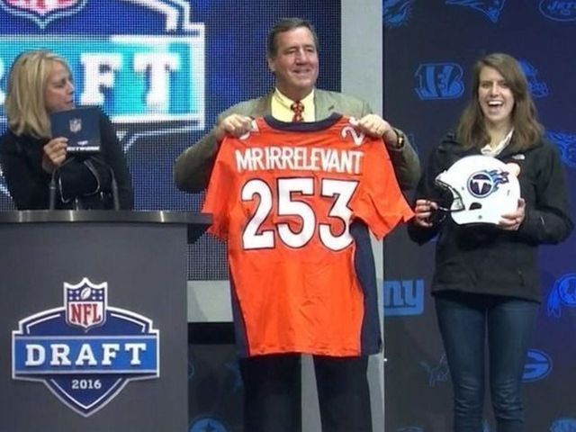 Mr. Irrelevant' not relevant enough for correct team's jersey