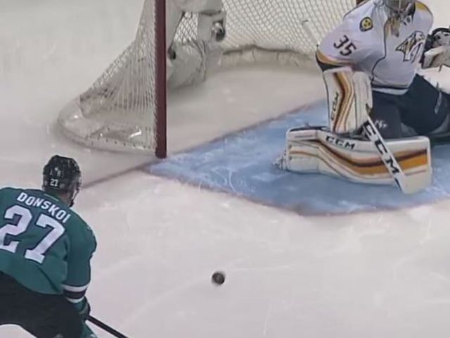 Rinne robs Sharks with sensational kick save