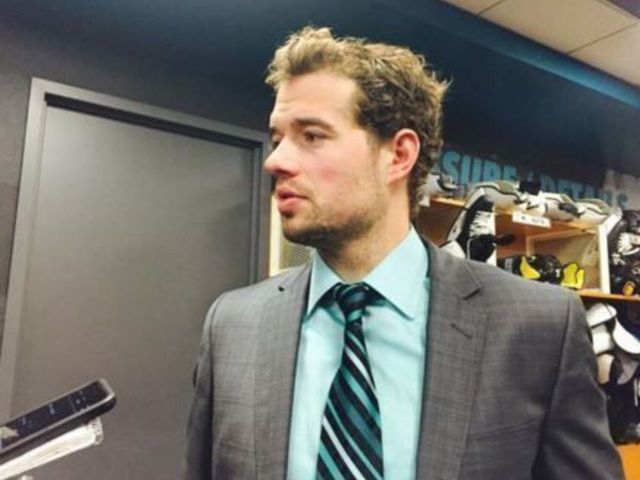 Sharks' Vlasic jokes he has 'face of steel' after absorbing Weber shot