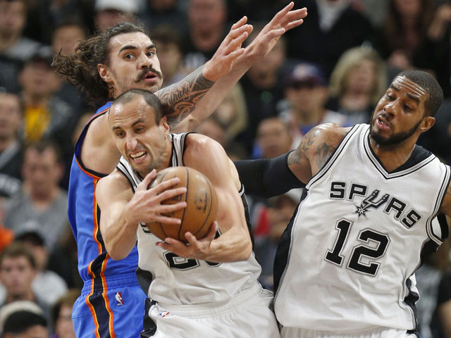 NBA cites 5 incorrect no-calls at end of Thunder-Spurs game