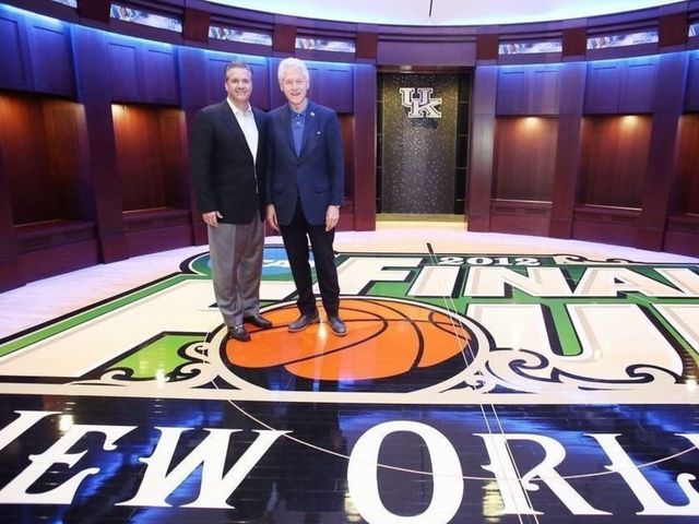 Bill Clinton visits John Calipari at Kentucky