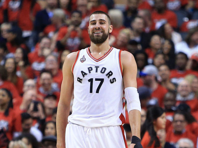 Watch: Raptors' Valanciunas thanks Ujiri for not trading him to Pistons