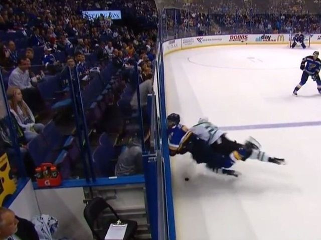 Stars' Johns catches Blues' Pietrangelo with hit from behind