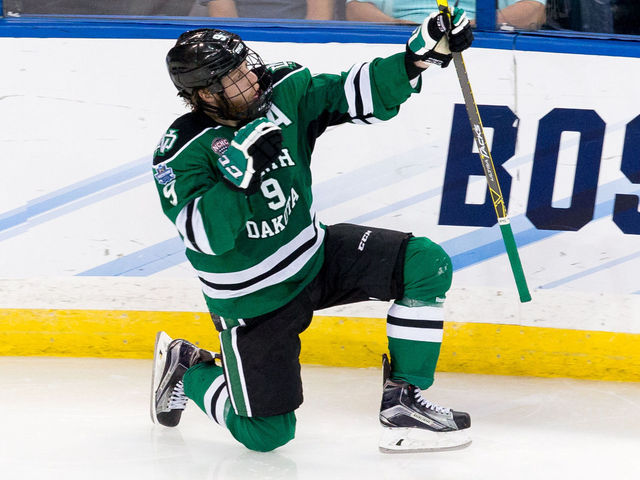 Report: College free agent Caggiula opts for Oilers