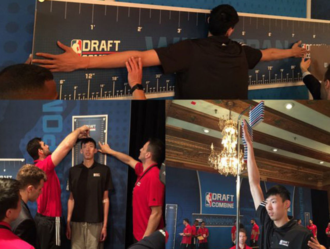 Zhou Qi's insane wingspan steals spotlight at draft combine