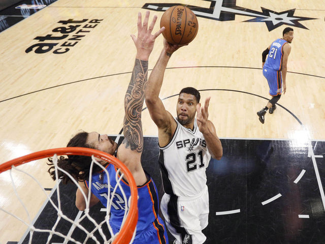 Tim Duncan competing with Thunder, Father Time