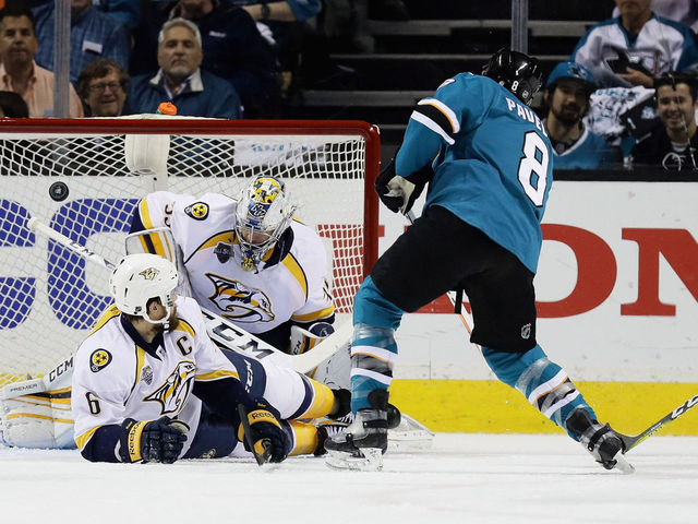 Weber helps Sharks to early 3-goal lead with disastrous start
