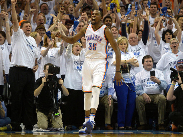 Thunder throttle Spurs, move on to face Warriors