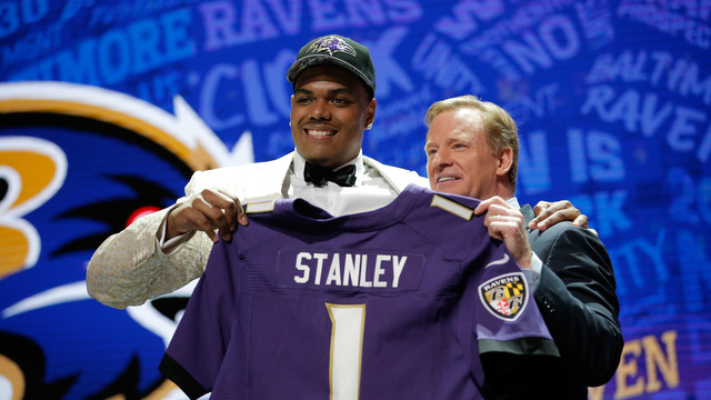 Ravens' Stanley receives endorsement from HOF tackle Ogden