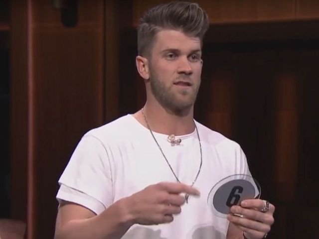 Bryce Harper teams with Jimmy Fallon for hilarious, but tainted,  Catchphrase victory