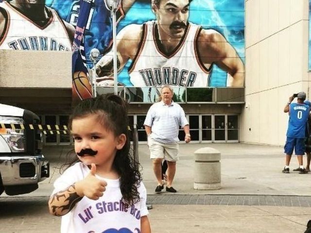 Young Thunder fan goes full Steven Adams for Game 4