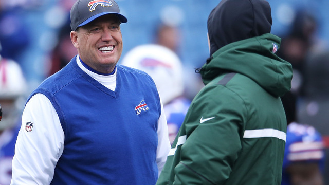 Watch: Rex Ryan drives Bills-themed truck to practice facility