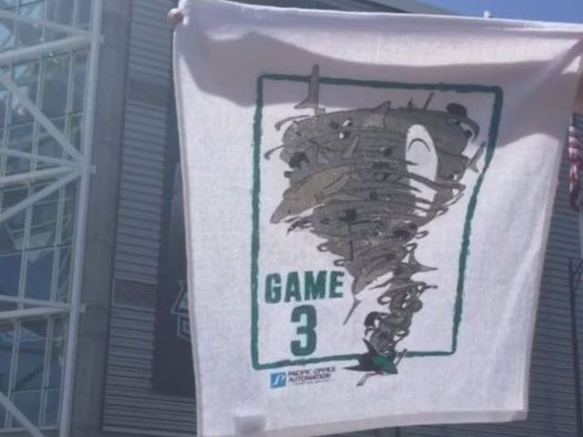 Sharknado rally towel awaits Penguins in Game 3