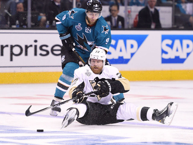 Watch: Hornqvist uses temple to block shot