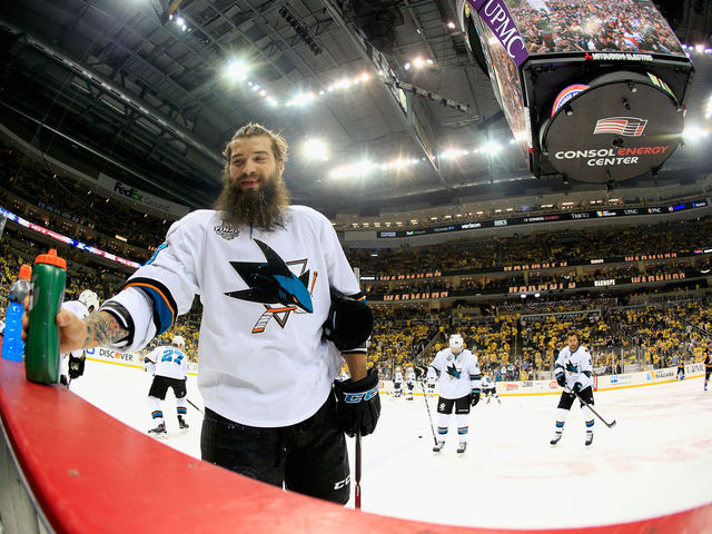 Watch: Brent Burns shoots puck at heckling fan