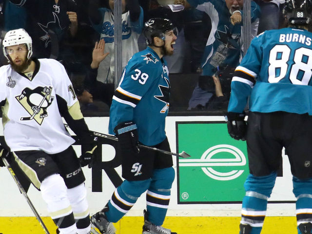 Watch: Sharks' Couture hits 30-point mark with Game 6 goal