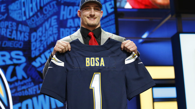 Chargers' McCoy disappointed Bosa not at minicamp