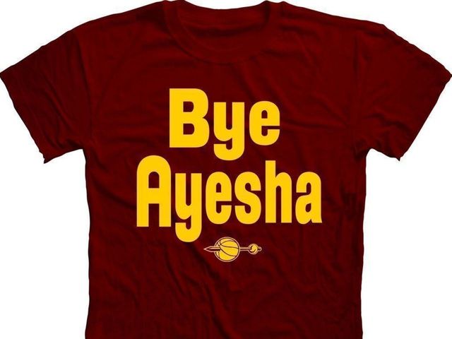 Cavs fan designs 'Bye Ayesha' shirts