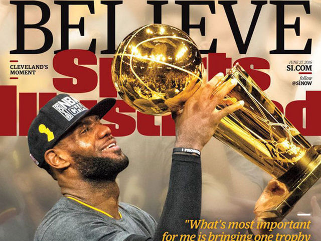 'Promise keeper' LeBron graces SI cover with Larry O'Brien trophy