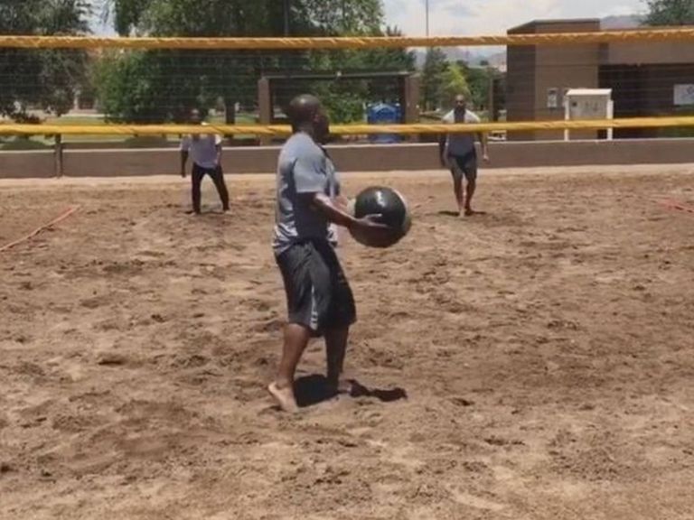 James Harrison still playing medicine ball volleyball