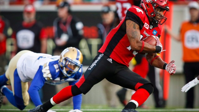 Messam helps Stampeders close out 'Riders, retain West lead