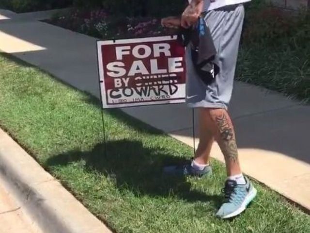Thunder fan leaves 'coward' sign outside Durant's house