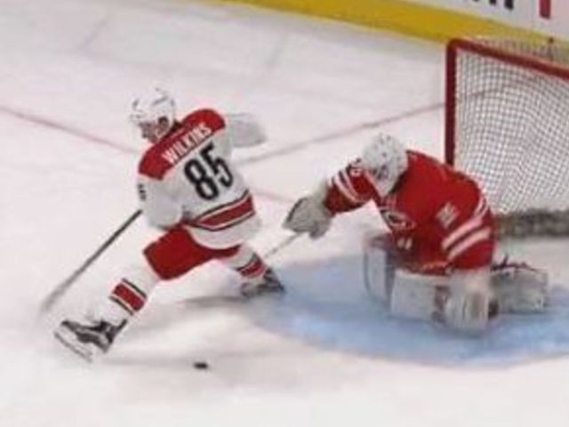 Hurricanes camp invitee Wilkins scores slick shootout goal