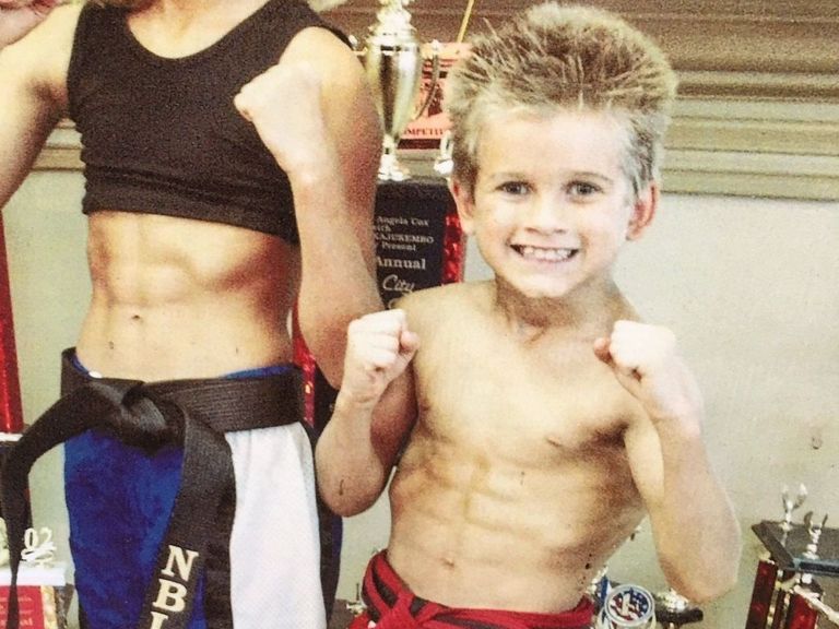 Northcutt posts unreal photo of his childhood abs