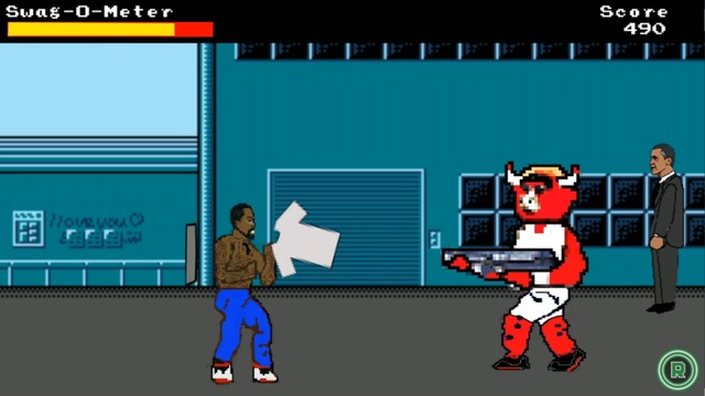 J.R. Smith fights off shirts in video game demo